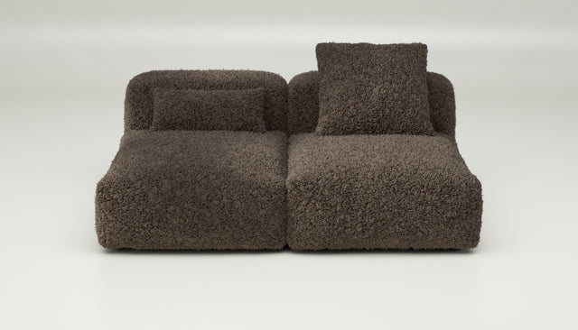 vetsak | Sofa Set 01 Medium - doodle - cacao | Modulares Sofa | 2.5 Sitzer