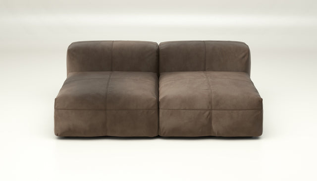 vetsak | Sofa Set 01 Medium - leather - cacao | Modulares Sofa | 2.5 Sitzer