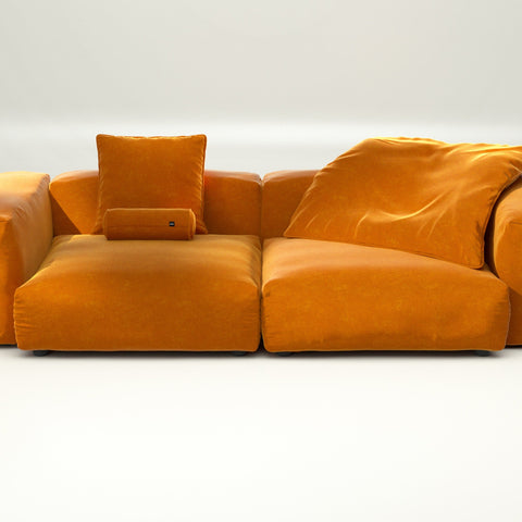 vetsak | Sofa Set 02 Large - suave - orange blaze | Modulares Sofa | 3.5 Sitzer | Big Sofa