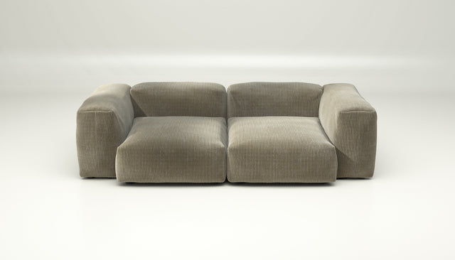 vetsak | Sofa Set 02 Medium - cord velour - khaki | Modulares Sofa | 2.5 Sitzer | Big Sofa