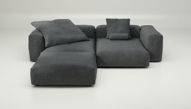 vetsak | Sofa Set 03 - pique - dark grey | Modulares Sofa | 3.5 Sitzer | Big Sofa | Ecksofa