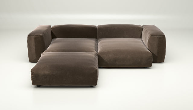 vetsak | Sofa Set 03 - suave - espresso | Modulares Sofa | 3.5 Sitzer | Big Sofa | Ecksofa