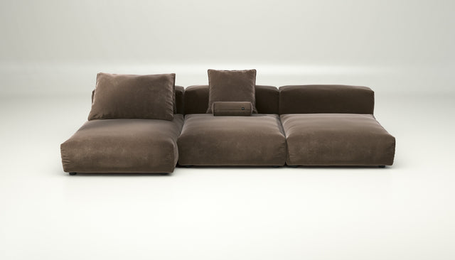 vetsak | Sofa Set 04 - suave - espresso | Modulares Sofa | 5 Sitzer | Big Sofa