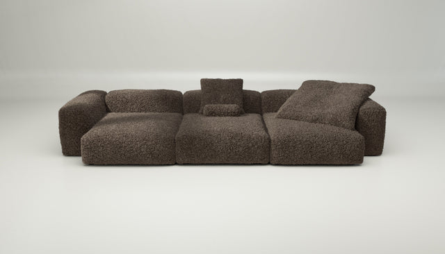 vetsak | Sofa Set 05 - doodle - cacao | Modulares Sofa | 5 Sitzer | Big Sofa | Ecksofa
