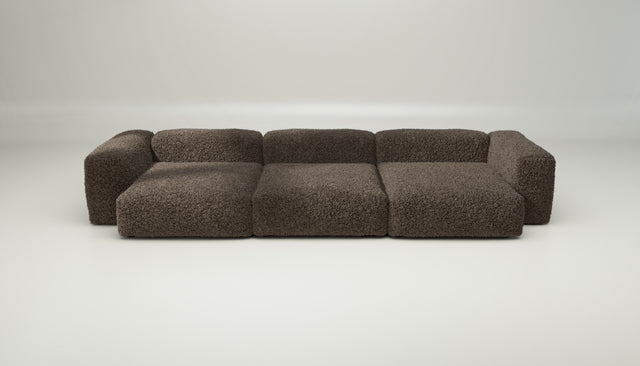 vetsak | Sofa Set 05 - doodle - cacao | Modulares Sofa | 5 Sitzer | Big Sofa | Ecksofa