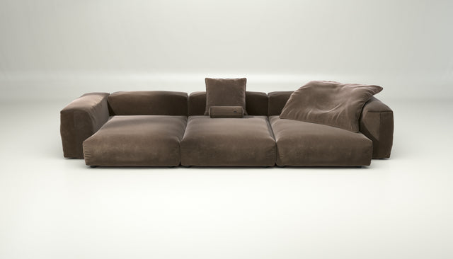 vetsak | Sofa Set 05 - suave - espresso | Modulares Sofa | 5 Sitzer | Big Sofa | Ecksofa