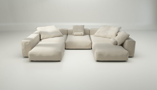 vetsak | Sofa Set 06 - pique - beige | Modulares Sofa | 6.5 Sitzer | Big Sofa | U Sofa | Ecksofa