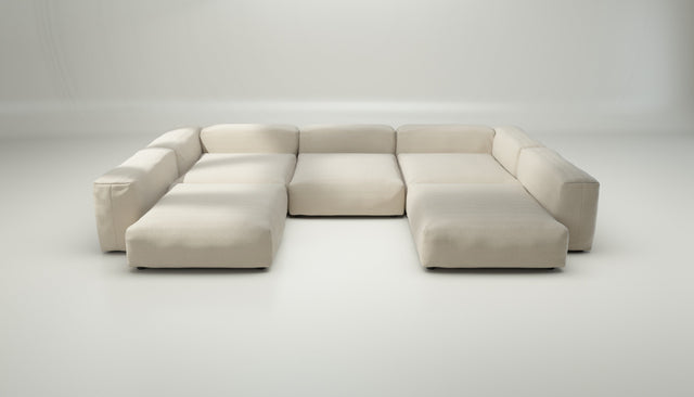 vetsak | Sofa Set 06 - pique - beige | Modulares Sofa | 6.5 Sitzer | Big Sofa | U Sofa | Ecksofa