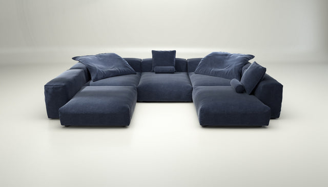 vetsak | Sofa Set 06 - suave - navy | Modulares Sofa | 6.5 Sitzer | Big Sofa | U Sofa | Ecksofa
