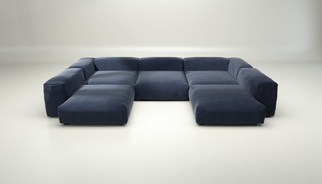 vetsak | Sofa Set 06 - suave - navy | Modulares Sofa | 6.5 Sitzer | Big Sofa | U Sofa | Ecksofa
