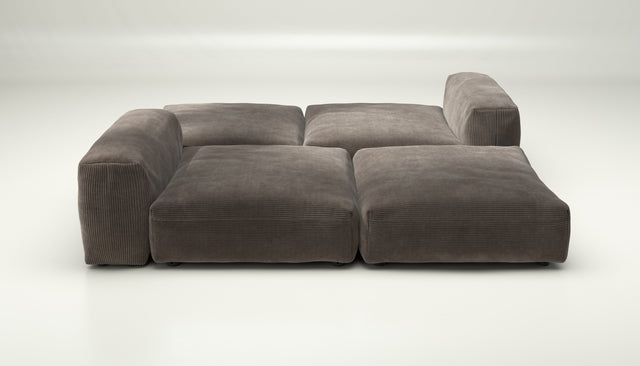 vetsak | Sofa Set 08 - Daybed - cord velour - mocha | Modulares Sofa | 6 Sitzer | Outdoor Island | Double lounger