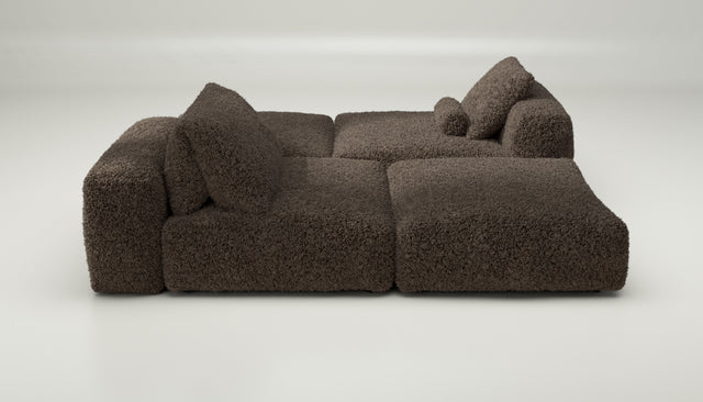 vetsak | Sofa Set 08 - Daybed - doodle - cacao | Modulares Sofa | 6 Sitzer | Outdoor Island | Double lounger