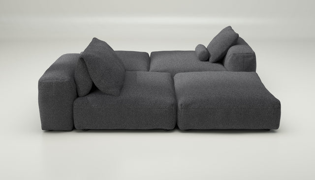 vetsak | Sofa Set 08 - Daybed - loop loop - anthracite | Modulares Sofa | 6 Sitzer | Outdoor Island | Double lounger