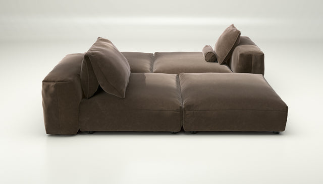 vetsak | Sofa Set 08 - Daybed - suave - espresso | Modulares Sofa | 6 Sitzer | Outdoor Island | Double lounger