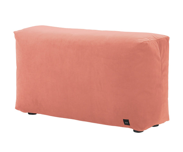 sofa side - 105x31 - velvet - peach