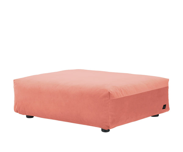 sofa seat - 105x84 - velvet - peach
