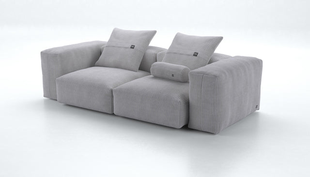 bundle m - cord velours - light grey - 230cm x 115cm