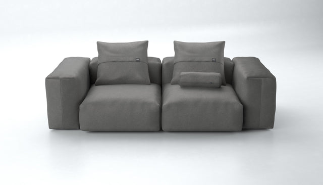 bundle m - velvet - dark grey - 230cm x 115cm