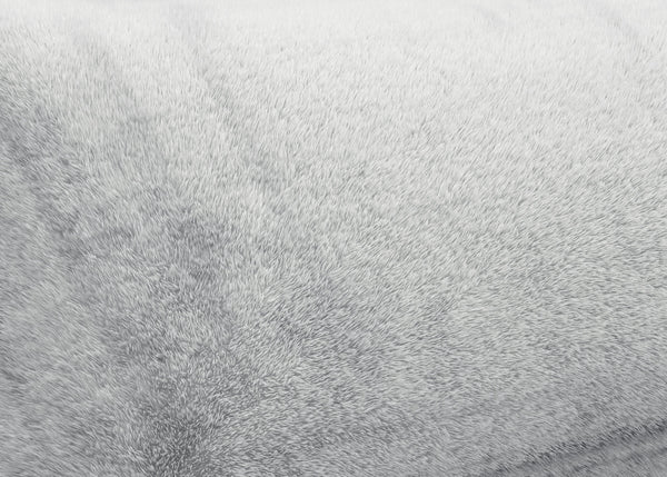 sofa side cover 84x31 - faux fur - grey