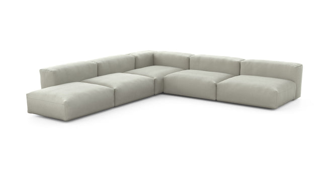 Preset five module corner sofa - linen - stone - 325cm x 325cm