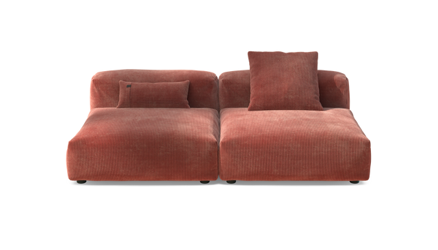 vetsak | Sofa Set 01 Large - Cord Velour - Brick | Modulares Sofa | 3.5 Sitzer