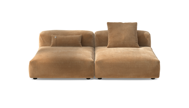 vetsak | Sofa Set 01 Large - Cord Velour - Camel | Modulares Sofa | 3.5 Sitzer