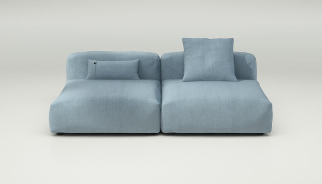 vetsak | Sofa Set 01 Large - herringbone - light blue | Modulares Sofa | 3.5 Sitzer