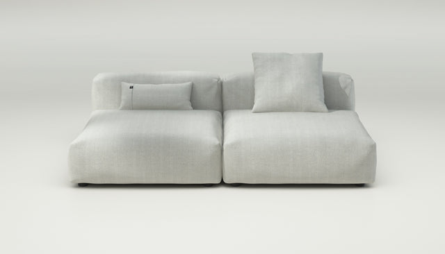 vetsak | Sofa Set 01 Large - herringbone - light grey | Modulares Sofa | 3.5 Sitzer
