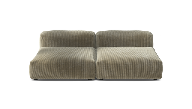 vetsak | Sofa Set 01 Large - Cord Velour - Khaki | Modulares Sofa | 3.5 Sitzer