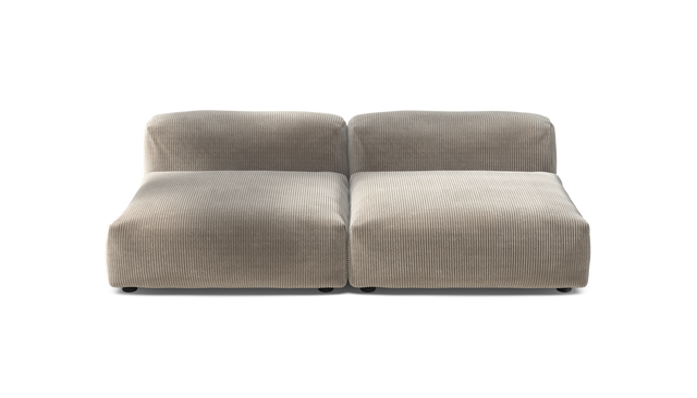 vetsak | Sofa Set 01 Large - Cord Velour - Platinum | Modulares Sofa | 3.5 Sitzer