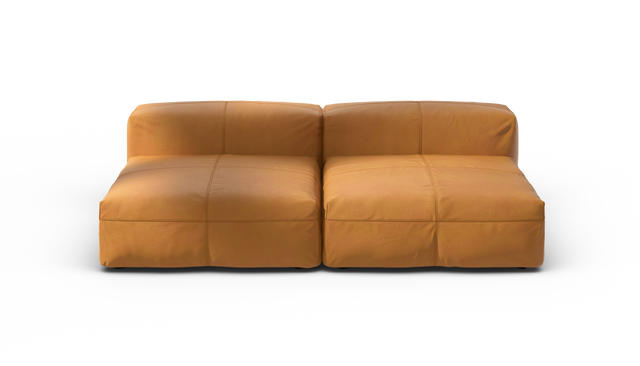 vetsak | Sofa Set 01 Large - Leather - Brown | Modulares Sofa | 3.5 Sitzer