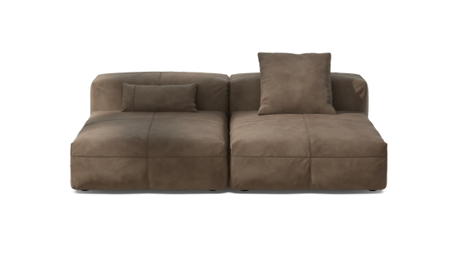 vetsak | Sofa Set 01 Large - leather - cacao | Modulares Sofa | 3.5 Sitzer