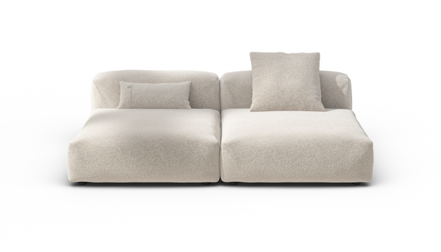 vetsak | Sofa Set 01 Large - Nub - Creme | Modulares Sofa | 3.5 Sitzer