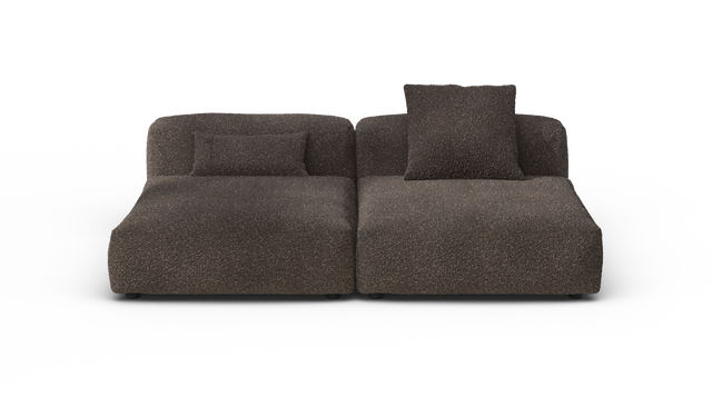 vetsak | Sofa Set 01 Large - Nub - Walnut | Modulares Sofa | 3.5 Sitzer