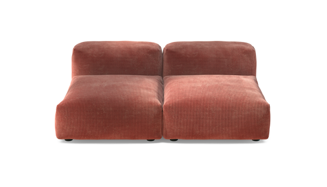 vetsak | Sofa Set 01 Medium - Cord Velour - Brick | Modulares Sofa | 2.5 Sitzer