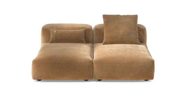 vetsak | Sofa Set 01 Medium - Cord Velour - Camel | Modulares Sofa | 2.5 Sitzer