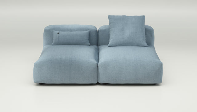 vetsak | Sofa Set 01 Medium - herringbone - light blue | Modulares Sofa | 2.5 Sitzer