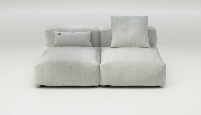 vetsak | Sofa Set 01 Medium - herringbone - light grey | Modulares Sofa | 2.5 Sitzer