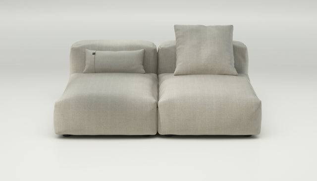vetsak | Sofa Set 01 Medium - herringbone - stone | Modulares Sofa | 2.5 Sitzer
