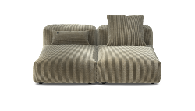 vetsak | Sofa Set 01 Medium - Cord Velour - Khaki | Modulares Sofa | 2.5 Sitzer