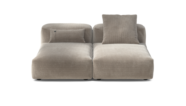 vetsak | Sofa Set 01 Medium - Cord Velour - Platinum | Modulares Sofa | 2.5 Sitzer