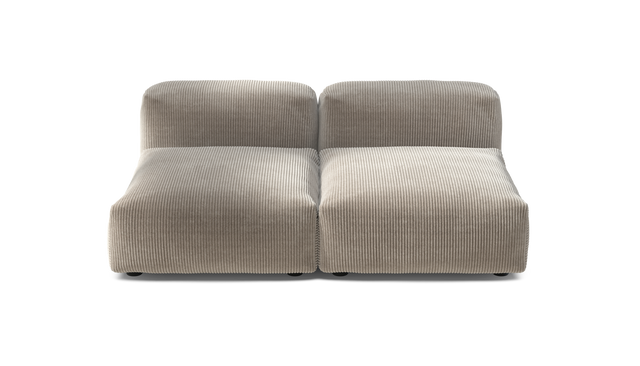 vetsak | Sofa Set 01 Medium - Cord Velour - Platinum | Modulares Sofa | 2.5 Sitzer