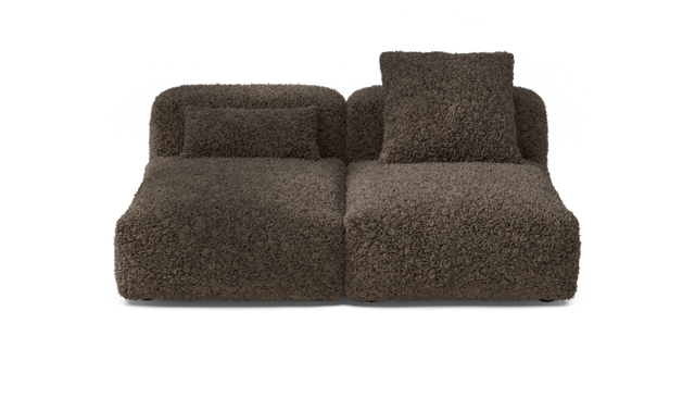 vetsak | Sofa Set 01 Medium - Doodle - Cacao | Modulares Sofa | 2.5 Sitzer