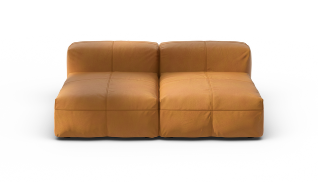 vetsak | Sofa Set 01 Medium - Leather - Brown | Modulares Sofa | 2.5 Sitzer