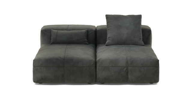vetsak | Sofa Set 01 Medium - Leather - Cacao | Modulares Sofa | 2.5 Sitzer