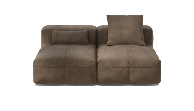 vetsak | Sofa Set 01 Medium - leather - cacao | Modulares Sofa | 2.5 Sitzer