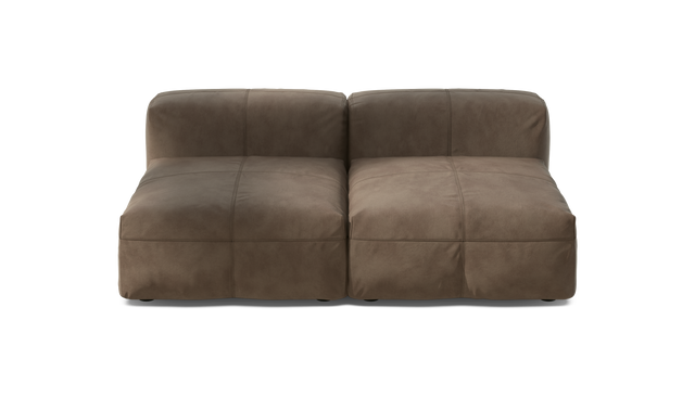 vetsak | Sofa Set 01 Medium - leather - cacao | Modulares Sofa | 2.5 Sitzer
