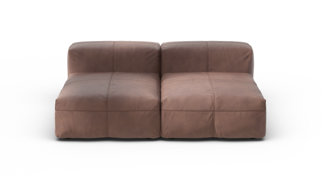 vetsak | Sofa Set 01 Medium - Leather - Stone | Modulares Sofa | 2.5 Sitzer