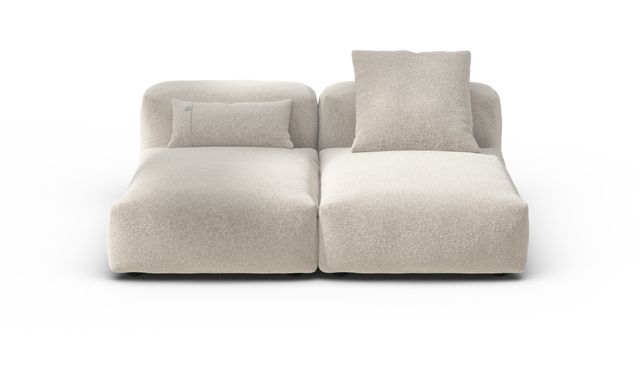 vetsak | Sofa Set 01 Medium - Nub - Creme | Modulares Sofa | 2.5 Sitzer