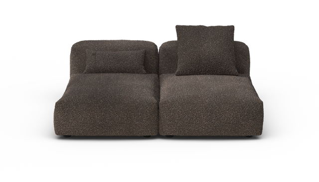 vetsak | Sofa Set 01 Medium - Nub - Walnut | Modulares Sofa | 2.5 Sitzer
